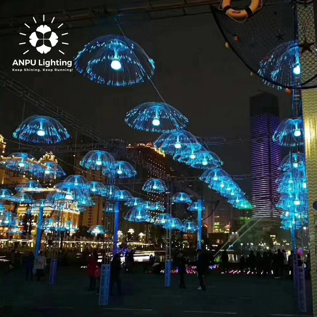 ANPU IP65 Rated LED Light Inflatable Jellyfish Lamp for Party Hanging Decorations Christmas & Landscape Use