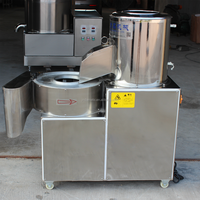 Damatic continue éplucher pomme de terre laver cuisine figue de barbarie pommes épluchage rondelle trancheuse cutter et éplucheur machine à laver à vendre