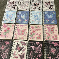 Carnet à spirales A7 de style Ins, papier de haute qualité, couverture en papier, style romantique, épaissi, petite taille, cadeau pour les devoirs