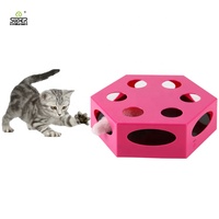 Jouet d'intérieur pour chat Jouets électroniques automatisés pour chat avec queue de souris et boule à cataire, jouets interactifs pour chat à piles, exercice