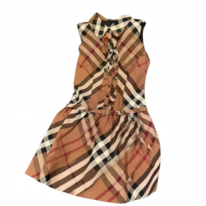 Vestido de fiesta para mujer, elegante, de diseñador, informal, de verano, con estampado a cuadros, mini vestido camisero para mujer - Product Image 1