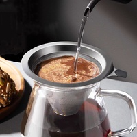 Goutteur de café 304SUS réutilisable personnalisé de qualité alimentaire entonnoir de filtre à café lavable domestique 200 250 maille