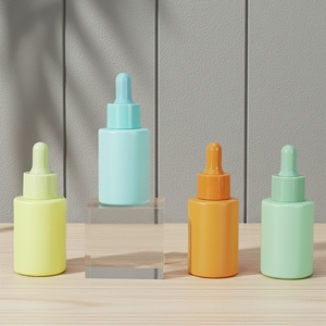 Luxury Empty 30ml Frosted Glass <b>Flat</b> Shoulder Dropper Bottle Screw Cap for Liquid Serum Foundation Lotion Cosmetic Packaging - Product Image 6