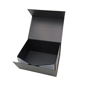 Luxury Recyclable <b>Black</b> Paper Cardboard Gift <b>Box</b> with Magnetic Flip Closure Matt Lamination Sponge Liner Eco-Friendly Packaging - Product Image 2