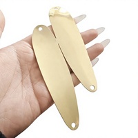Lames de spinner ALPHA en métal de haute qualité, forme feuille de saule, finition lisse or et argent, pour composants de leurres spinnerbaits DIY