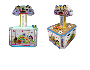 Machine de <span class=keywords><strong>jeu</strong></span> Whack-a-Mole double pour enfants, à monnayeur, avec armoire en plastique, détection de mouvement et lumières clignotantes - Product Image 4