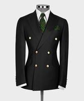 Veste de tailleur 2 pièces de coupe classique pour hommes, ensemble robe de bureau, blazer et pantalon plissé personnalisé