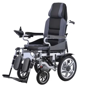 En çok satan ürünler 2024 çelik taşınabilir 160 derece uzanmış sırt yaşlı katlama elektrikli tekerlekli sandalye