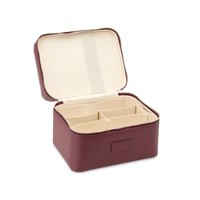 Trousse de Maquillage en PU Couleurs Personnalisables, Boîte de Rangement Duo Tendance avec Séparateur Amovible, Fermeture Éclair, Sac à Pinceaux Cosmétiques, Vente Chaude