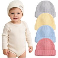 Gorro de Punto para Bebé Recién Nacido, Súper Suave, Hipoalergénico, Elástico, para las Cuatro Estaciones, Marca Nueva, Proveedor de Fábrica Petelulu