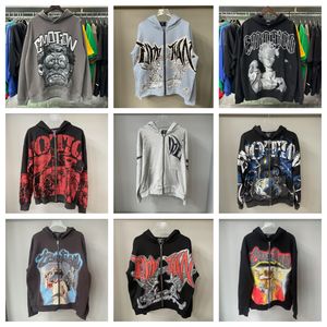 Nueva ropa de hombre Mixed Emotions Top Quality Heavyweight 100% Cotton Printed Hooded Oversized Sweatshirt Jacket para hombres - Product Image 1