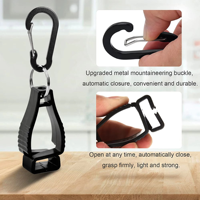 Porte-gants de travail en plastique écologique pour soins personnels, utilisation industrielle, tailles personnalisées, avec anneau de mousqueton noir