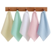 Kleines Reines Baumwoll-Jacquard-Taschentuch mit Hoch-/Niedrig-Haartechnik, 32-fädig, Quadratisch, Einfarbig, für Kinder und Kindergarten