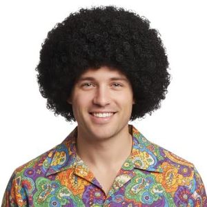 Perruque <span class=keywords><strong>Afro</strong></span> Courte Bouclée Volumineuse pour Hommes Noirs, Modèle M041, En Stock - Product Image 1