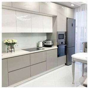 Prima Modern Modular <strong>Kitchen</strong> Cabinet Melamine Wooden Base Wall <strong>Cupboard</strong> Moisture Proof Custom Size Apartment <strong>Kitchen</strong> Cabinet - Product Image 3