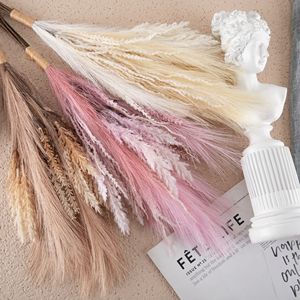 ช่อดอกแพมพัสประดิษฐ์ CallaFloral สีชมพูและสีน้ำตาล ทำจากผ้าพลาสติกถัก สำหรับตกแต่งงานแต่งงาน - Product Image 2