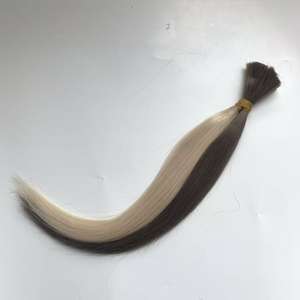 Extensions <span class=keywords><strong>de</strong></span> cheveux humains Emeda Silky Piano Color Blonde with Brown, sans nœuds, en vrac - Product Image 2