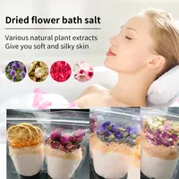 Private Label Spa Entspannungs beutel Verpackung Bad Einweichen Kristall Bitter salz Natürliches Himalaya-Badesalz mit Blumen