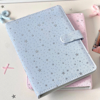 Album photo A5 4 compartiments style coréen étoile scintillante, pour cartes de 3 pouces, livre de collection d'images d'idoles, classeur de photocartes Kpop