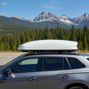 <span class=keywords><strong>Box</strong></span> da Tetto per Sci Design Aerodinamico Bassa Rumorosità Impermeabile per Viaggi Sportivi Invernali Bianco 880L - Product Image 3