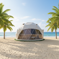 Dôme de glamping géodésique de luxe de 6 m, tente imperméable de 10000 mm, résistante au feu CPAI-84, pour hôtel de villégiature, directement de l'usine