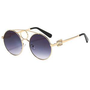 M Brand Oval <b>Sunglasses</b> Full Rim Gradient Lenses UV400 Women Casual <b>Retro</b> Style 2024 - Product Image 2