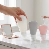 Ensemble de flacons de voyage en silicone de qualité alimentaire, anti-fuite, compressibles, portables, pour cosmétiques, shampoing, lotion, voyages en plein air