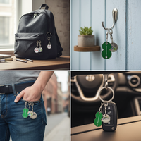 Porte-clés de luxe en alliage de zinc, breloques personnalisées avec gravure animale (chien) ou lettres, accessoires de mode pour filles