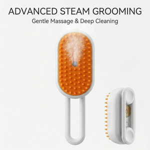 Cepillo de Limpieza <span class=keywords><strong>3</strong></span> en 1 de Lujo para Mascotas, con Spray de Vapor, Anti-Salpicaduras, para Eliminar el Pelo, Masaje y Aseo, Apto para Baño - Product Image 1