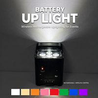 Perlengkapan Penerangan Panggung LED Uplight WIFI Wireless DMX Bertenaga Baterai untuk Dekorasi Pesta 6*18W RGBWAUV DJ Pernikahan