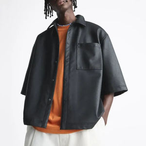 <span class=keywords><strong>Camicia</strong></span> da uomo con chiusura a cerniera con logo con applicazioni personalizzate con ricamo e logo con cerniera <span class=keywords><strong>camicia</strong></span> da uomo - Product Image 1