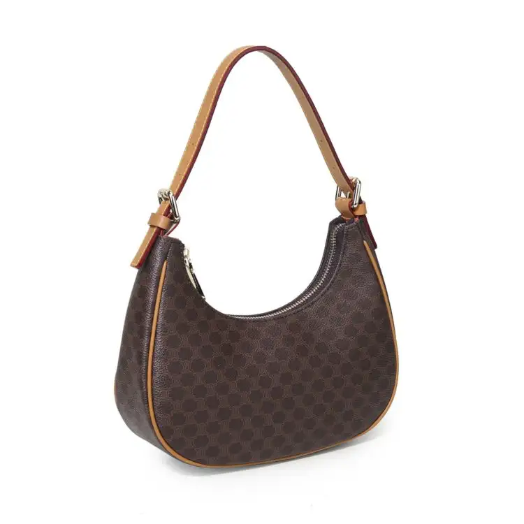 Vintage Half Moon Shoulder Bag Stylish Top Real Leather handle Handbag for women Famous brand Hobo Purse