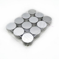 Boîte en aluminium ronde pour cosmétiques, conteneur en métal, pot en aluminium, 5g, 10g, 20g, 30g, 50g, 100g