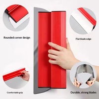 Couteau à enduire industriel DIY en acier inoxydable de 40 cm avec manche en plastique, lame plate pour le lissage des murs et le revêtement