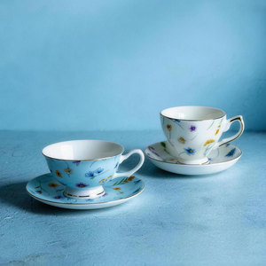 Ensemble de tasses à <span class=keywords><strong>café</strong></span> en céramique modernes et minimalistes, motif floral créatif personnalisé, service à thé de l'après-midi pour <span class=keywords><strong>café</strong></span> et thé - Product Image 2