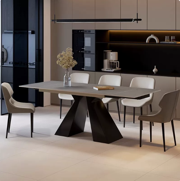 Modern Table Top Pattern Luxury Modern Extendable Dining Table, Extendable Kitchen Furniture ...