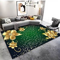 Tapis d'intérieur personnalisés en velours cristal imprimé, antidérapants, fabriqués à la machine, pour salon