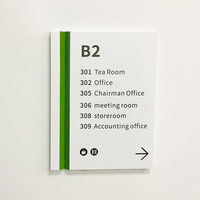 Plaque de porte de bureau minimaliste en acrylique coloré, plaque nominative de pièce, plaque d'identification de département d'entreprise, OEM ODM personnalisé
