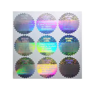 Etiqueta SSY 3D Holograma Adesivos PET Personalizado Holográfico One Time Use Square Faça Certificado Laser Impressão Adesiva CMYK