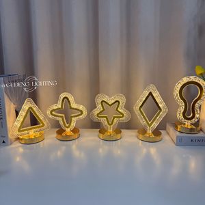 Cross-border wholesale creative star and moon night <b>light</b>, rechargeable touch tri-color bedroom bedside ambient <b>light</b>, - Product Image 3