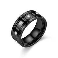 Nouveau Accessoires Bague Exagérée Lettre Acier Inoxydable Dix Coeur Titane