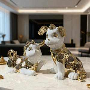 Figura decorativa de cachorro de dibujos animados para la entrada, sala de estar, estantería, mueble de TV, artículo decorativo de mesa, pequeño accesorio, decoración de alta gama - Product Image 3