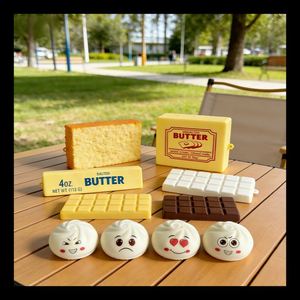ชุดของเล่นบีบคลายเครียด Joy Pack Food Squishy Bundle รูปขนมปังช็อกโกแลตเนย บัตเตอร์ ช็อกโกแลต ขนมซาลาเปา ทำจากโฟม PU ยืดหยุ่นช้า - Product Image 6