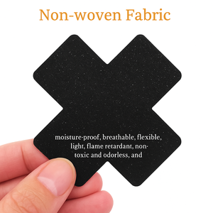 Vente flash du fabricant : Pasties adhésives jetables en forme de croix, sexy, tendance, confortables, effet pailleté, pour couvrir les seins, multi-usages - Product Image 2