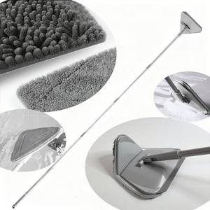 Mocio 360 a <span class=keywords><strong>triangolo</strong></span> pieghevole ESD con pavimento estensibile per la pulizia magica in microfibra in pile di corallo in ciniglia con mocio a <span class=keywords><strong>triangolo</strong></span> piatto - Product Image 2