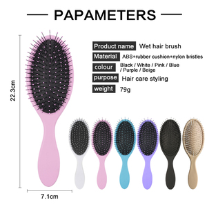 แปรงผมนวดหนังศีรษะแบบมีเบาะลม ขนแปรงไนลอนเนื้อนุ่มสีขาวด้าน สำหรับเด็กผู้หญิง รับผลิตโลโก้ตามสั่ง ขายส่ง - Product Image 3