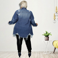 Produits tendance 2021 nouveautés bijoux en perles grande taille vêtements pour femmes veste à manches longues en jean