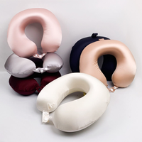 OEM ODM Kit de Voyage Écologique et Portable pour Avion, comprenant Oreiller Cervical en Forme de U en Mousse à Mémoire de Forme et Soie de Mûrier, et Masque de Sommeil pour les Yeux