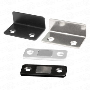 Magnetic <b>Door</b> <b>Catch</b> Black Chrome Plated Cold Rolled Steel Minimalist Design For Cabinets Wardrobes Shoe Cabinets - Product Image 4