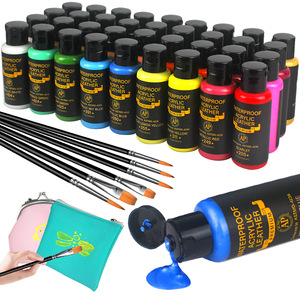 Cuero acrílico DIY zapatillas cuero <span class=keywords><strong>pintura</strong></span> pintada a mano Graffiti CAMBIO DE Color pigmento impermeable limpiador de cuero - Product Image 4